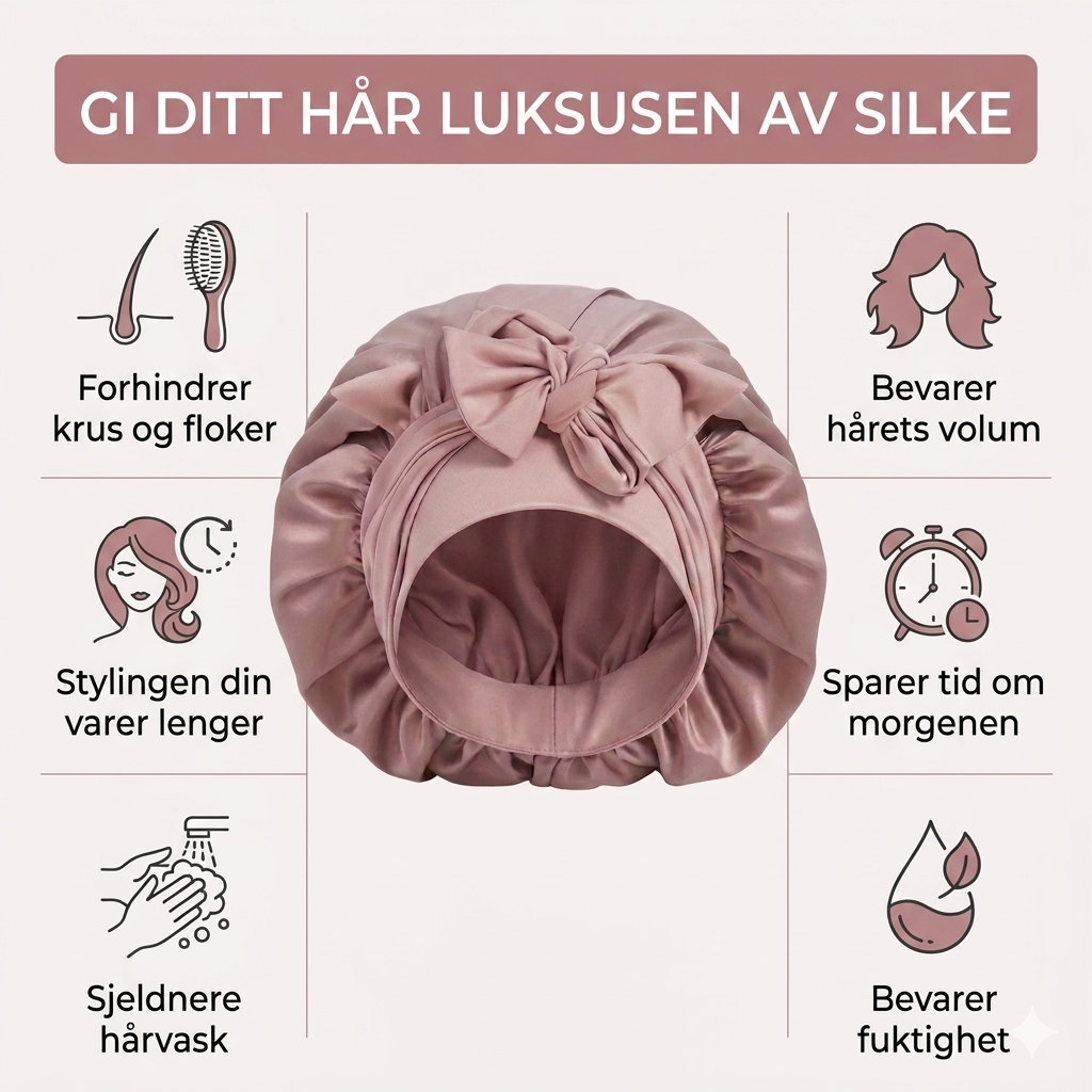 LYSE™ Ekte Mulberrysilke Bonnet